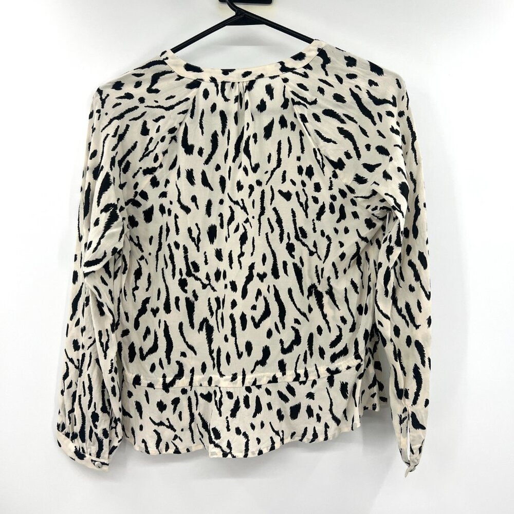 Rails Marti Cheetah Print Peplum Blouse Women's XS - Picture 5 of 5